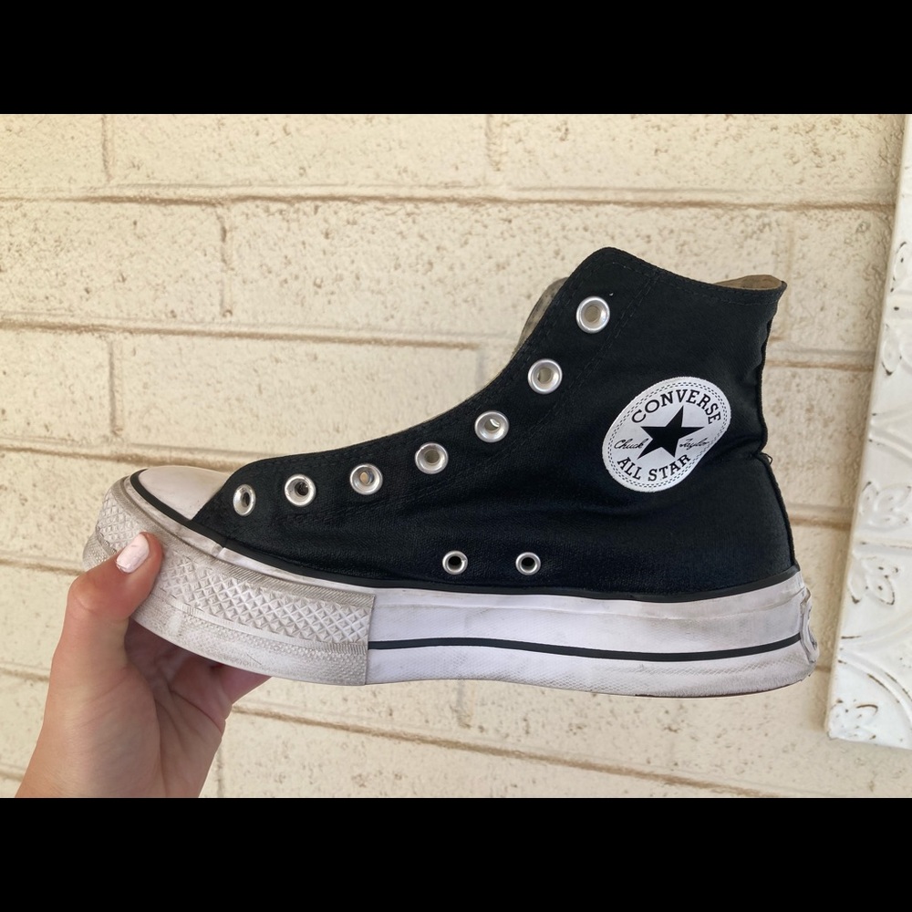 Used Platform Converse Hi-Tops (no laces)